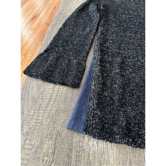 Soft Surroundings Bexley Pullover Black Marled Denim Accent Sweater Small - Picture 2 of 4